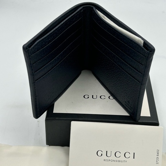 Gucci multicolor canvas/leather  bifold wallet, made in Italy - Picture 5 of 9